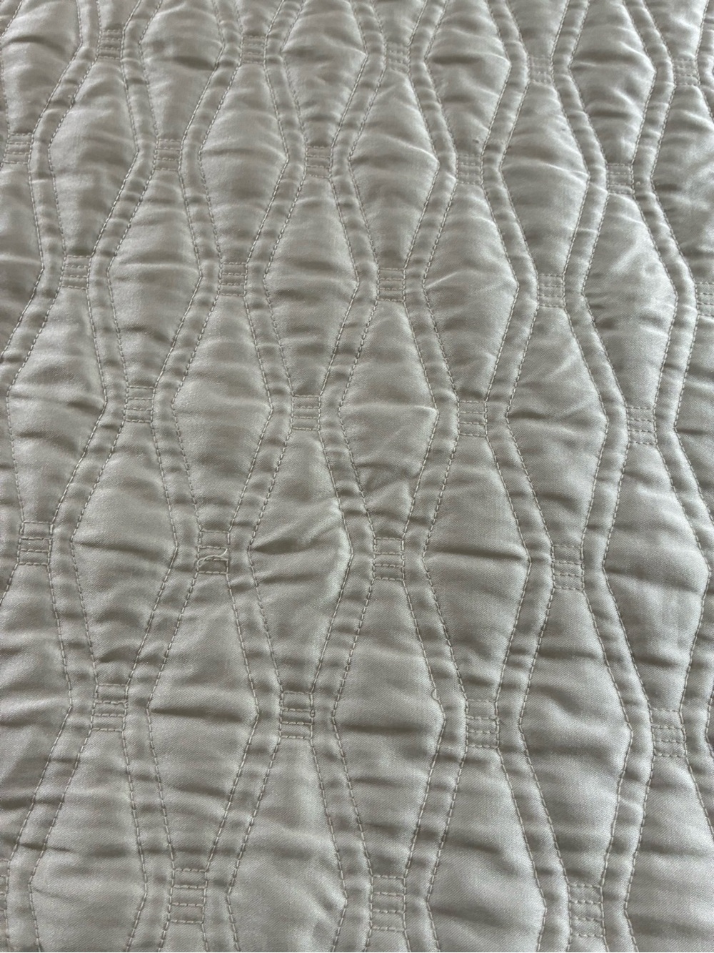 Hotel Collection Queen Quilt Coverlet Light Olive Green Solid Shine Textured